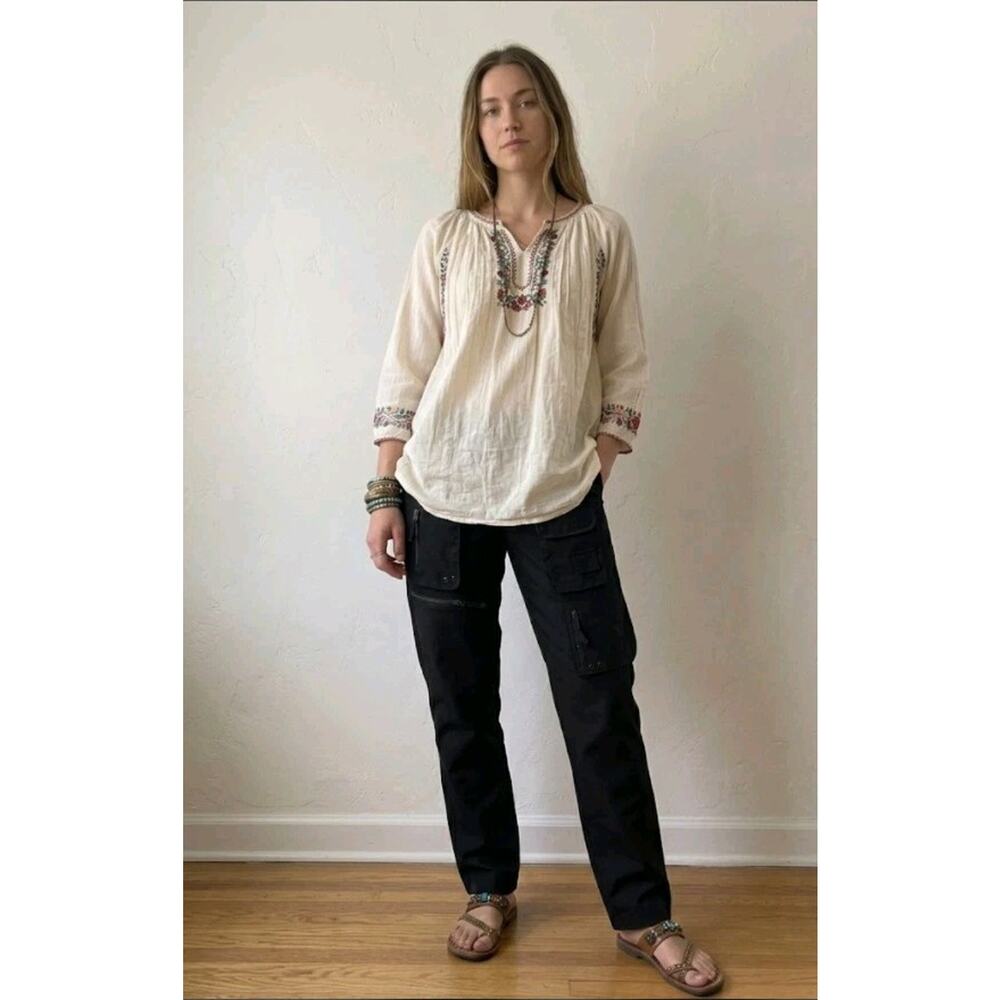 Johnny Was Pete & Greta Hailey Cargo Pant Black Women's Size 2